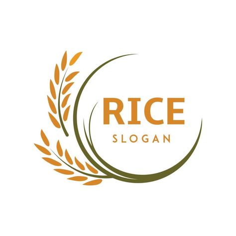 Rice Logo Design, Logo Rice, Agriculture Logo Design, Stylish Logo Design, Wheat Logo, Trade Logo, Bamboo Rice, Agriculture Logo, Stylish Logo