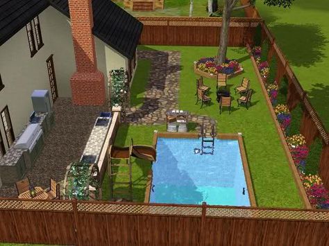 Sims 3 home Sims 3 Garden Ideas, Sims 3 Garden, Sims Backyard Ideas, Sims 3 Aesthetic, Budget Garden, Boho Garden, Outdoor Furniture Design, Fence Decor, Unique Gardens