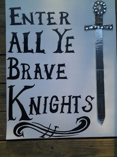 For my son's Monty Pythons Holy Grail Knights of the round table party Round Table Party, Medieval Masquerade, Castle Vbs, Keepers Of The Kingdom, Kingdom Vbs, Knight Birthday Party, Knight Birthday, Castle Party, Dragon Birthday Parties