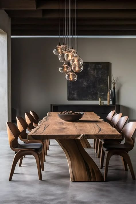 Luxury Dining Room Tables, Organic Dining Room, Wood Dining Room Table, Casa Country, Wood Dining Room, Dining Room Combo, Luxury Dining Room, Dining Table Design, Luxury Dining