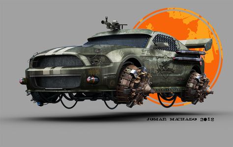 Jomar Machado, Mustang Art, Hover Car, Jeep Concept, Future Concept Cars, Sci Fi Tank, Mustang Bullitt, Air Car, Flying Vehicles