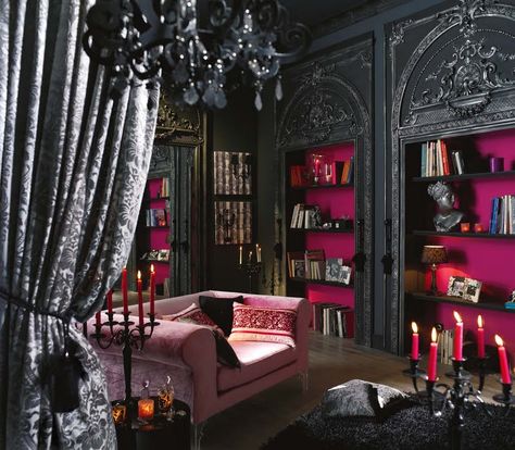 For Valarie - Tim Burton Inspired Home Décor in 3 Style Stories – Gothic, Modern Gothic and Fantastical Gothic Style Bedroom, Gothic Living Room, Gothic Room, Gothic Interior, Victorian Gothic Style, Gothic Bedroom, Interior Design Minimalist, Baroque Decor, Goth Home