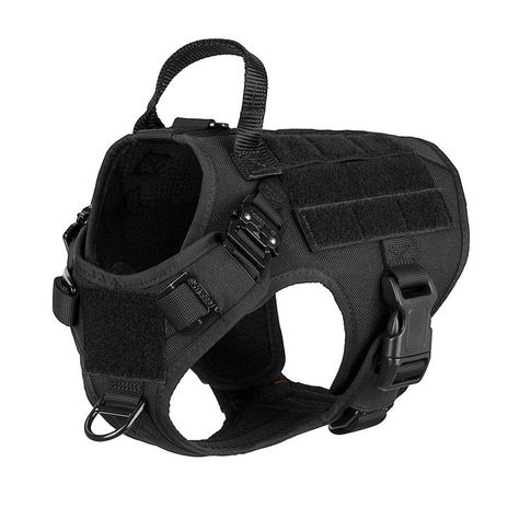 ICEFANG Tactical Dog Harness ,2X Metal Buckle,Working Dog MOLLE Vest with Tactical Harness, Molle Vest, Tactical Dog Harness, Dog Travel Accessories, Niche Chat, Cat Carrier Bag, Service Dog Training, Dog Patch, Dog Personality