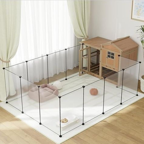 Amazon.com : LURIVA Large Transparent Pet Playpen, 28" H x 20" W, Dog Playpen, Small Animal Playpen, Puppy Playpen, Rabbit Playpen, Dog Pen, Dog Fence, for Kittens, Ferrets, Guinea pigs, Indoor Use, 12 Panels : Pet Supplies Ferret Playpen, Rabbit Playpen, Puppy Playpen, Pet Playpen, Dog Pen, Dog Playpen, Small Animal Cage, Animal Pen, Cute Small Animals