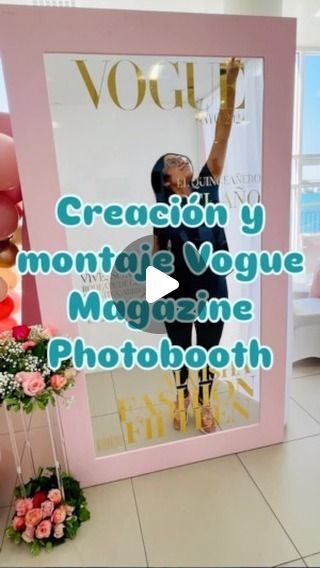 Coordinación y Decoración de Eventos on Instagram: "De lo simple a lo sublime: Proceso de montaje de caja Vogue para una quinceañera. 💫🌷💖  Diseño y decoración @eventazopr   #eventazo #voguemagazine #voguephotobooth #decoraciondeeventos" Selfie Room, Diy Backdrop Stand, 30th Birthday Party Ideas, Photo Booth Design, Ideas Cumpleaños, Hot Honey, 30th Birthday Party, Diy Backdrop, 30th Birthday Parties