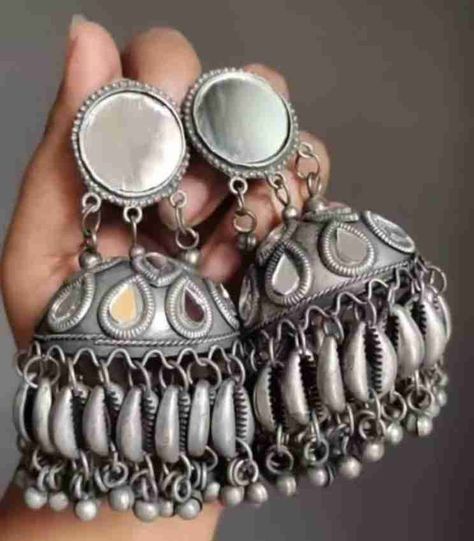 #Oxidised jewellery #Oxidised jewellery earrings #Oxidised silver jewellery #Oxidised jewellery with kurti #Oxidised jewellery on saree #Oxidised jewellery indian outfit #fashion #jwelleryset #oxidisedjwelleryset #beauty #sale #jwellery #choker #choker set #flipkart #jhumka #jhumkaearrings Jewellery On Saree, Oxidised Jewellery Indian, Oxidised Jewellery Earrings, Mirror Jhumka, Jhumka Set, Oxidized Jewellery, Jaipur Jewelry, Jewellery Indian, Jhumki Earrings