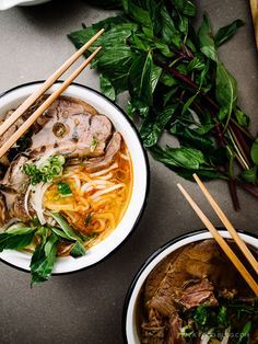 Spicy Vietnamese Noodle Soup Bun Bo Hue Recipe, Bun Bo Hue, Vietnamese Noodle Soup, Vietnamese Noodles, Asian Soup, Vietnamese Cuisine, Noodle Soup Recipes, Think Food, Vietnamese Food