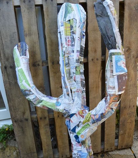 Giant Paper Mache, Free Printable Paper, Bird Feeder Craft, Chicken Wire Frame, Cactus Craft, Reading Month, Vbs Themes, Cactus Diy, Drop Cloth Curtains