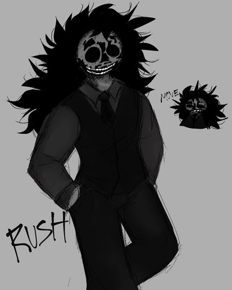 Doors Rush Fanart, Profile Picture Dark Aesthetic, Rush Doors Fanart, Ambush Doors Fanart, Scene Kid Pfp, Doors Rush, Profile Picture Dark, Rush Doors, Ambush Doors