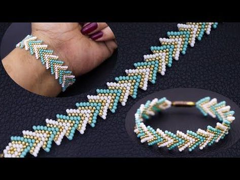 Seed Bead Stitches, Seed Bead Ideas Diy, Brick Stitch Bracelet Pattern, Seed Bead Bracelets Tutorials Videos, Seed Bead Crafts Diy, Seed Bead Patterns Tutorials, Seed Bead Bracelets Patterns Tutorials, Easy Seed Bead Bracelet, Diy Seed Bead Bracelet