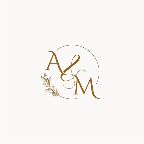 AM initial wedding monogram logo Couple Monogram Design, Initials Logo Monograms, Wedding Initials Logo, Wedding Card Frames, Couples Monogram, Initials Logo Design, Wedding Logo Monogram, M Monogram, Wedding Logo Design