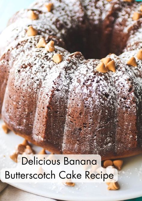 In the realm of delectable desserts, few can rival the sheer delight of a homemade banana butterscotch cake Butterscotch Cake Recipe, Banana Chocolate Recipes, Caramel Tart Recipe, Banana Butterscotch, Butterscotch Cake, Banana Smoothie Recipe, Butterscotch Chips, Mousse Recipes, Coconut Recipes