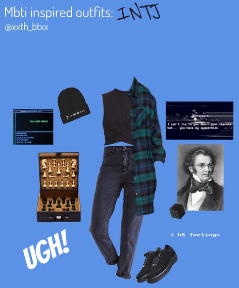 Intj Personality Outfits, Intj Mbti Outfit, Intj Aesthetic Outfit, Intj Moodboard, Grundy Outfits, Intp Mood, Intj Vibes, Intj Aesthetic, Myer Briggs