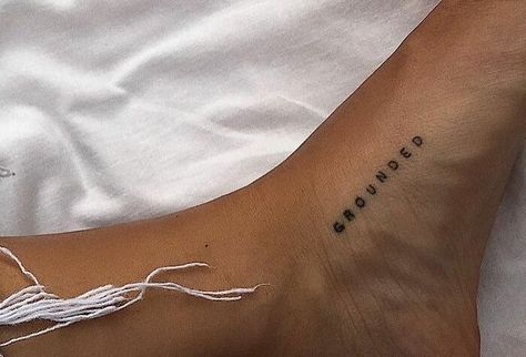 Grounding Tattoo Symbols, Very Simple Tattoos, Grounding Tattoo, Grounded Tattoo, Marauders Map Tattoo, Starlight Tattoo, Meaningful Word Tattoos, Word Tattoos With Meaning, Loyalty Tattoo