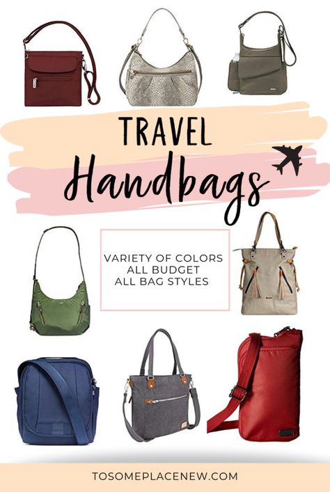 Best Travel Handbags 2019 - Best Purse for international travel - tosomeplacenew Hand Bags Ideas, Cheap Purses, Popular Handbags, Best Purses, Purses For Women, Travel Handbags, Travel Bags For Women, Bag Essentials, Travel Purse