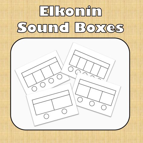 Sound Elkonin Boxes Blank Word Work CVC Phonemic Awareness Phonics Board Games, Elkonin Boxes, Handwriting Alphabet, Coloured Paper, Phonological Awareness, Sound Boxes, Phonemic Awareness, Learning Tools, Word Work