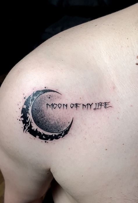 Moon Hand Tattoos For Guys, Men Moon Tattoo Design, Manly Moon Tattoo, Half Moon Tattoo Men, Moon Tattoo Designs For Men Ideas, Moon Of My Life Tattoo, Small Moon Tattoo Men, Moon Tatoos Men, Masculine Moon Tattoo