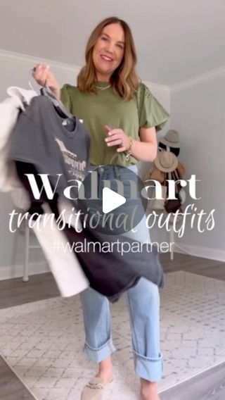 HEIDI DAOUD on Instagram: "Ok Walmart, I 👀 you! These outfits are perfect to wear now and into fall. And can we get a 👏🏼👏🏼 for the No Boundaries relaunch?! #walmartpartner @walmartfashion #walmartfashion
⚠️Comment OUTFITS for all the links to be sent to you! 
⚠️ FOLLOW ME FIRST! You will not see my messages if you are not following me or you have your messages restricted in privacy settings.

For reference, I’m 5’7” and about 135 lbs and all sizing and links can be found on my LTK page! Or via this exact link: https://liketk.it/4LTDK
@shop.ltk #liketkit 

Walmart haul, Walmart unboxing, Walmart try on, Walmart outfits, transitional outfits, affordable fashion, how to style, what to wear, casual fall outfit, oversized graphic tee, workwear, business casual, ballet flats, over 40 style, Athleisure Outfits Walmart, Pants Romper Outfit Fall, Walmart Plus Size Outfits 2024, Outfits To Cover Midsection, Simple Mom Style, Plus Size Walmart Outfits, Casual Birthday Outfit Fall, Curvy Mom Outfits Casual, Walmart Outfits Fall 2024