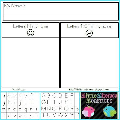 Little Literacy Learners: Sounds Kinder Name Activities, Letters In My Name, Letter Sound Recognition, Preschool Names, Early Literacy Activities, Literacy Centers Kindergarten, Letter Tiles, Classroom Materials, Name Activities