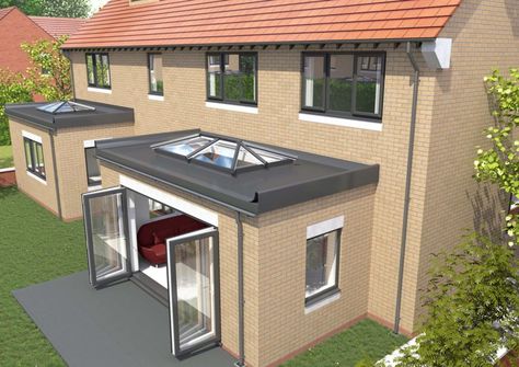 Terrace Shade, Flat Roof Skylights, Flat Roof Extension, Roof Skylight, Garden Room Extensions, Side Yards, Roof Extension, Roof Lantern, Room Extensions