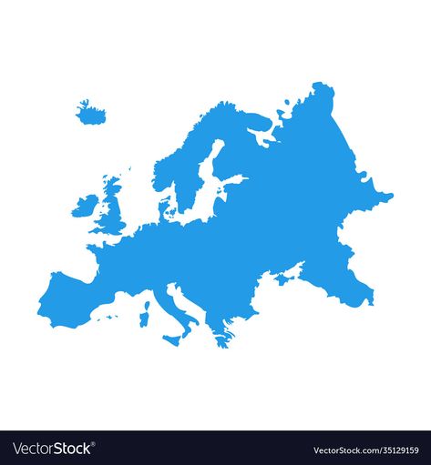 Europe Continent, European Map, Europe Map, School Inspiration, Illustrated Map, Map Vector, Png Images, Print On Demand, Vector Images