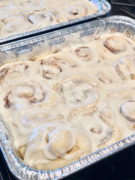 Mimi’s FAMOUS Cinnamon Rolls - This is my favorite cinnamon roll recipe of ALL TIME! These cinnamon rolls are super soft and fluffy, and the center is always oooey-gooey delicious! I have never found a better recipe for cinnamon rolls—this is our family go-to recipe, and this recipe is so good, that a secret war has been raging behind the scenes for who gets to claim credit for them. Epic Cinnamon Rolls, Mega Cinnamon Rolls, Cinnamon Rolls With Marshmallows, Poet Gooey Cinnamon Rolls, Large Batch Cinnamon Rolls Homemade, Large Cinnamon Rolls Homemade, Cinnamon Rolls For A Crowd, Potato Cinnamon Rolls Recipe, Connamon Rolls