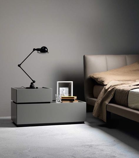 Sirio | Zelari.es Nightstand Design, Floating Bedside Table, Modular Sofa Design, Bedside Table Design, Bedroom Design Inspiration, Прикроватные Тумб�очки, Modern Bedroom Design, Night Stand, White Bedding