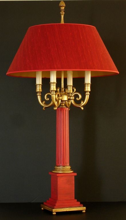 French Empire Chandelier, Lamp Chinese, Glass Table Decor, Belgian Pearls, Beautiful Lamps, Decorative Lamps, Unique Floor Lamps, Mood Lighting, Red Decor