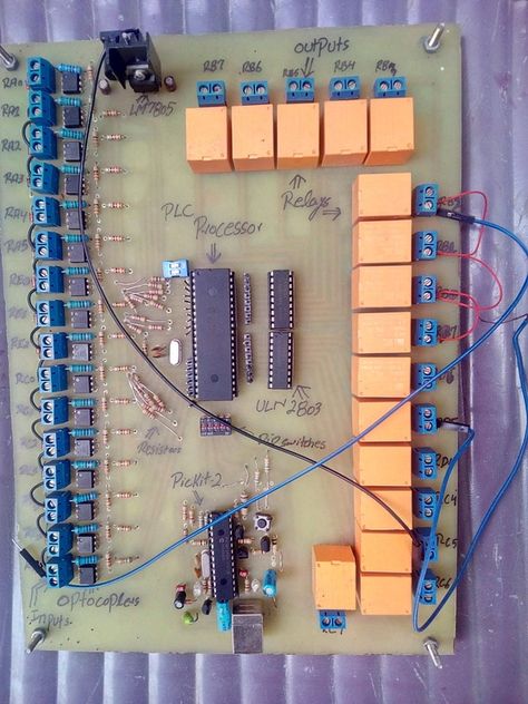 Microchip pic microcontroller plc- 16 digital input/output with on board pic microcontroller programmer pickit 2 Programming Setup, Ladder Logic, Programmable Logic Controllers, Microcontroller Board, Pic Microcontroller, Programmable Logic Controller, Algorithm Design, Plc Programming, Logic Design