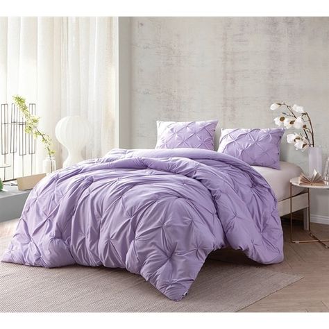 BYB Orchid Petal Pin Tuck Comforter Set (Full), Purple, Byourbed Lavender Comforter, Dorm Comforters, Purple Comforter, Purple Bedding, Twin Xl Comforter, Purple Rooms, Twin Xl Bedding, Washing Machine And Dryer, Twin Comforter