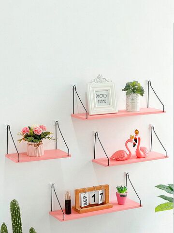 Your friend shared a fashion website for you and give you up to 20% off coupons! Claim it now. Pink Bookshelves, Wooden Bathroom Shelves, Wall Storage Shelves, Pink Bedroom For Girls, Wooden Display Stand, Wall Mount Rack, Bedroom Wall Hangings, Wall Shelf Decor, Wooden Wall Shelves