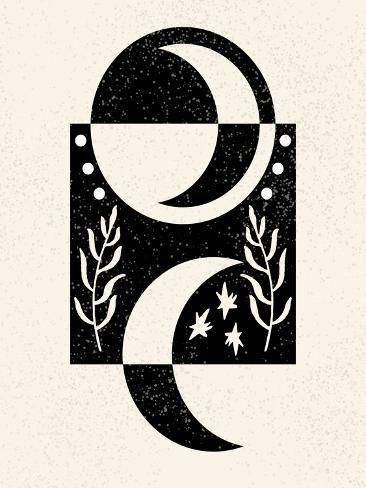 size: 12x9in Art Print: White Moon I by Melissa Wang : Art Deco Moon, Moon Phases Art, Color Me Mine, White Moon, Handmade Stamps, Line Art Tattoos, Celestial Art, Moon Print, Italian Art