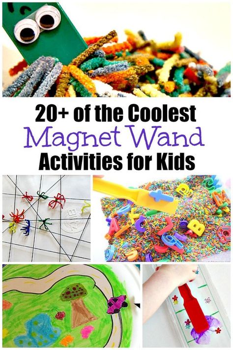 Magnets for Kids- Collection of 20+ of the Coolest Magnet Wand Activities - Love these fun science activities for kids! #magnets #kids #science via @Lalymom Quiet Toddler Activities, Fun Science Activities, Magnet Activities, Easy Toddler Activities, Homeschooling Resources, Fun Activities For Toddlers, Preschool Projects, Kids Science, Science Activities For Kids