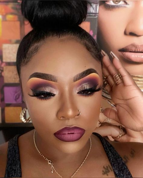 Brown Makeup Ideas, Fancy Makeup Looks, Makeup Aesthetic Ideas, Black Woman Makeup, Party Make-up, Face Beat Makeup, Bold Makeup Looks, Cute Eye Makeup, Makeup 101