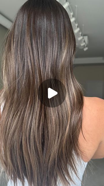 Maddie | Hairstylist on Instagram: "SMOKEY BEIGE 🩶 Used teasylights (slices + weaves) to create a subtle balayage on virgin hair #coolbalayage #haireducation #brunettehighlights #kelownahair" Mushroom Beige Balayage, Brown To Beige Balayage, Creamy Beige Balayage Brunette, Smoky Beige Balayage, Brownie Batter Balayage, Subtle Balayage, Brunette Highlights, Virgin Hair, Hair Stylist