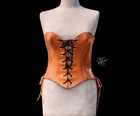 Leather corset, size S-M. PDF pattern available on the website. #karlova #karlovadesign #leatherwork #leathercraft #leatherpattern #leathercorset Leather Corset Pattern, Corset Pattern, Leather Corset, A Wedding Dress, Leather Pattern, Leather Working, Leather Craft, Pdf Pattern, Pdf Download