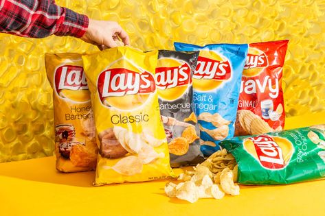 Best Lay's Potato Chip Flavors, Ranked: Every Chip Flavor, Ranked - Thrillist Lays Chips Photography, Lays Potato Chip Flavors, Snack Photography, Lays Chips Flavors, Snack Lays, Potato Chip Flavors, Chips Bags, Bbq Chips, Lime Powder