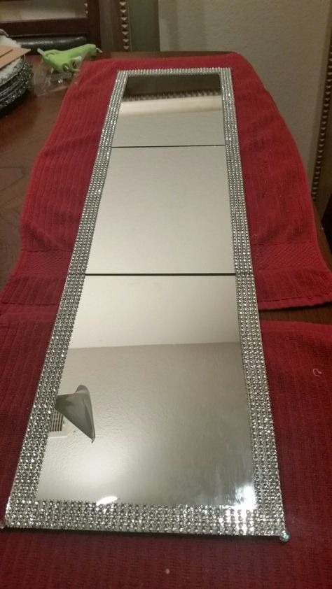 Bling Mirror, Girly Apartments, Girly Apartment Decor, Mirror Frame Diy, Diy Dollar Tree Decor, Unique Mirrors, Dollar Tree Decor, Cute Room Ideas, Home Entrance Decor