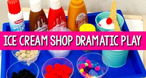 Ice Cream Shop Dramatic Play slider Spaza Shop, Ice Cream Dramatic Play, Play Ice Cream Shop, Ice Cream Shop Dramatic Play, Prek Dramatic Play, Preschool Room Ideas, Doctor Craft, Shop Role Play, Montessori Stations