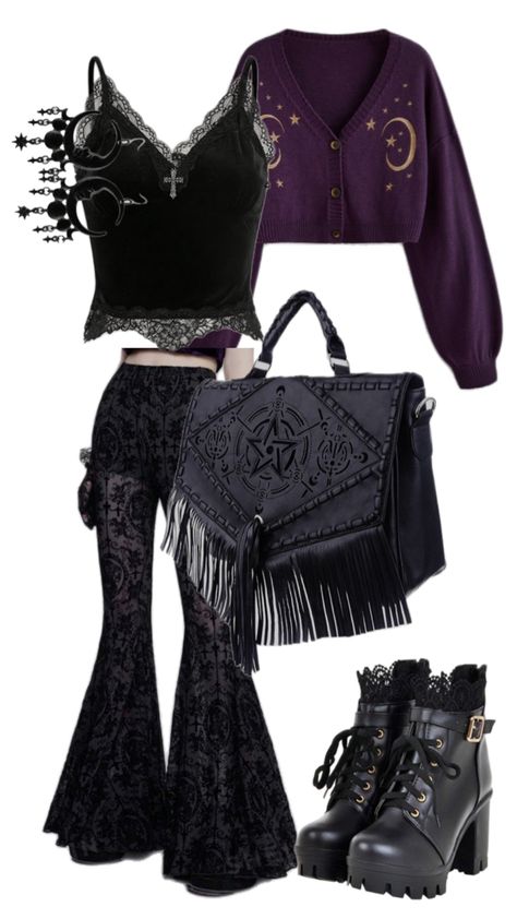 This is a gothic inspired winter outift Soft Goth Style Outfits, Gothic Outfits Polyvore, Goth Winter Outfits Snow, Winter Goth Clothes, Gothic Inspo Outfits, Library Goth Outfit, Cold Weather Goth Outfits, Gothic Christmas Outfit, Winter Witchy Outfits