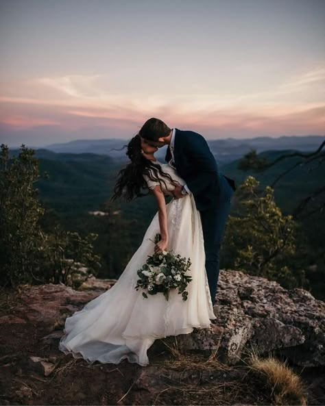 Floral Wedding Veils, Mountain Wedding Photos, Two Piece Wedding Dress, Wedding Presets, Bridal Cape, Sunset Wedding, Wedding Dresses For Sale, Wedding Goals, Wedding Shots