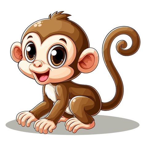 Animated Monkey Cartoon, Chibi Monkey, Animated Monkey, Monkey Images, Monkey Cartoon, Saved Pictures, Wild Party, Cartoon Monkey, School Wall Art