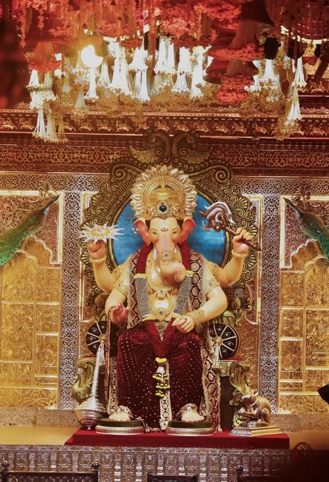 Lalbag Cha Raja, Lalbagh Cha Raja, Ganpati Aesthetic, Ganesh Ji, Ganpati Bappa, Fancy Jewellery, Indian Gods, Lord Ganesha, Ganesha