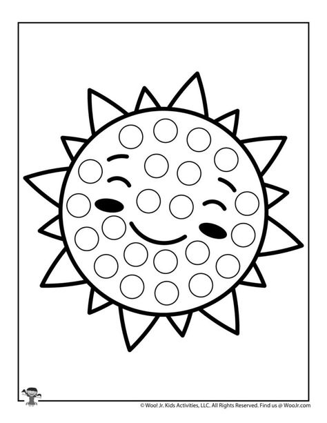 Kawaii Dot Coloring Pages | Woo! Jr. Kids Activities : Children's Publishing Dot Coloring Pages, Teacher Door Decorations, Dot Marker Activities, Easy Disney Drawings, Printable Lesson Plans, Art Activities For Toddlers, Montessori Toddler Activities, Toddler School, Theme Nature