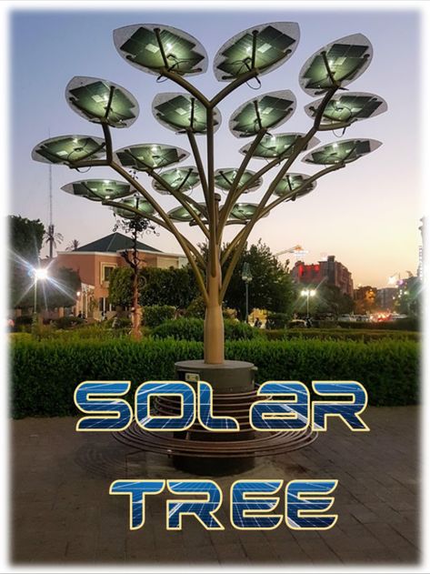 Solar Tree, also known as Solar Power Tree is an innovative way of producing solar energy in less area with maximum output. It uses a number of #solar panels that form the shape of a tree. The #panels are arranged in a tall pole with branches. #seminartopics #technology #solar Futuristic Solar Panels, Solar Panel Design, Solar Architecture, Solar Energy Design, Solar Panels Design, Solar Tree, Solar City, Bio Design, Tree Structure