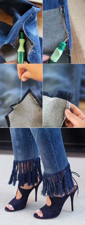 The trick to fraying denim via HonestlyWTF