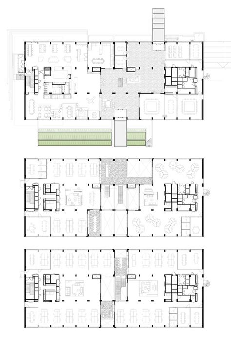 de Alliantie HQ Concepts Architecture, Corporate Architecture, 1970s Office, Office Building Plans, Office Space Planning, Banks Office, Building Layout, Office Buildings, Layout Architecture