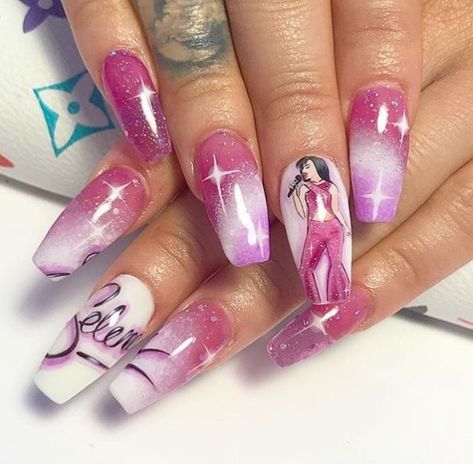 Selena Nails, Heaven Nails, Elsa Nails, Extreme Nails, Mexican Nails, Selena Pictures, Spider Queen, Skull Nails, Airbrush Nails