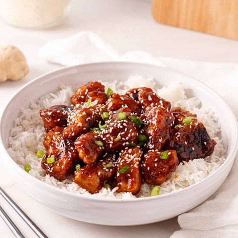 Vegetarian Mongolian Recipes, Mongolian Tofu Recipe, Honey Soy Tofu, Honey Lemon Tofu Recipe, Mongolian Tofu, Lemongrass Tofu Recipe, Mongolian Recipes, Easy Sesame Chicken, Orange Beef