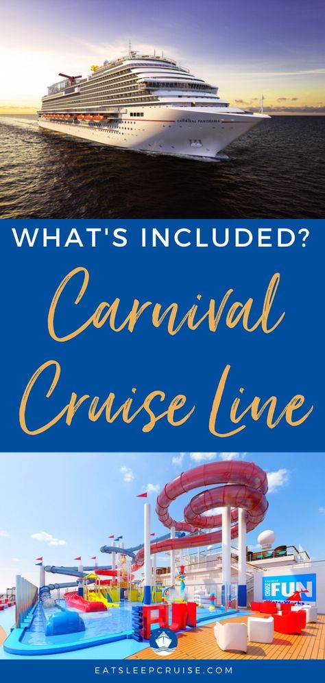 For one set fare, a cruise vacation enables travelers to see multiple destinations while enjoying most of the onboard amenities. Although, what is included in each cruise line’s standard price can fluctuate. To help cruisers planning a vacation with Carnival Cruise Line, we have put together this list of What’s Included on Carnival Cruise Line. #cruise #CarnivalCruiseLine #cruiseplanning #cruisetips #eatsleepcruise Carnival Dream Cruise Ship, Cruise Checklist, Carnival Cruise Tips, Cruise Tips Royal Caribbean, Carnival Dream, Cruise Ship Pictures, Alaska Cruise Tips, Carnival Ships, Carnival Cruises